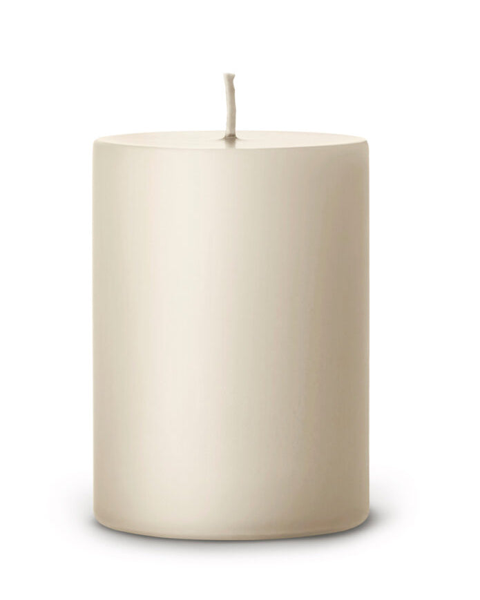 Ivory Pillar Candle - 10cm