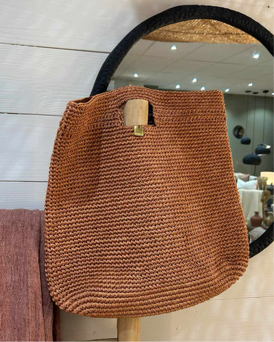 Sac a main en sisal, Terracotta