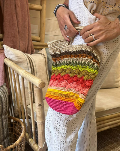 Sac à main en sisal Multicolores, Pao Artesana