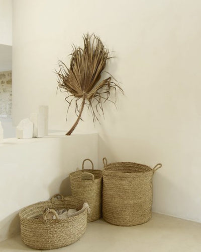 Panier Palm Leaves w/handles, Tine K Home