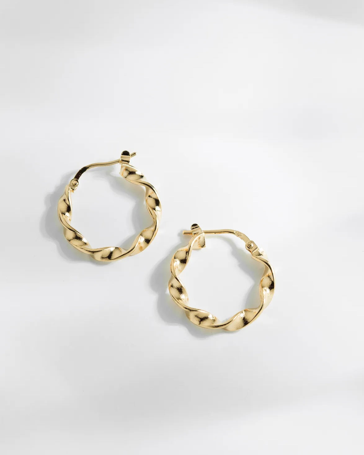 Small Twisted Esmeralda Hoop Earrings