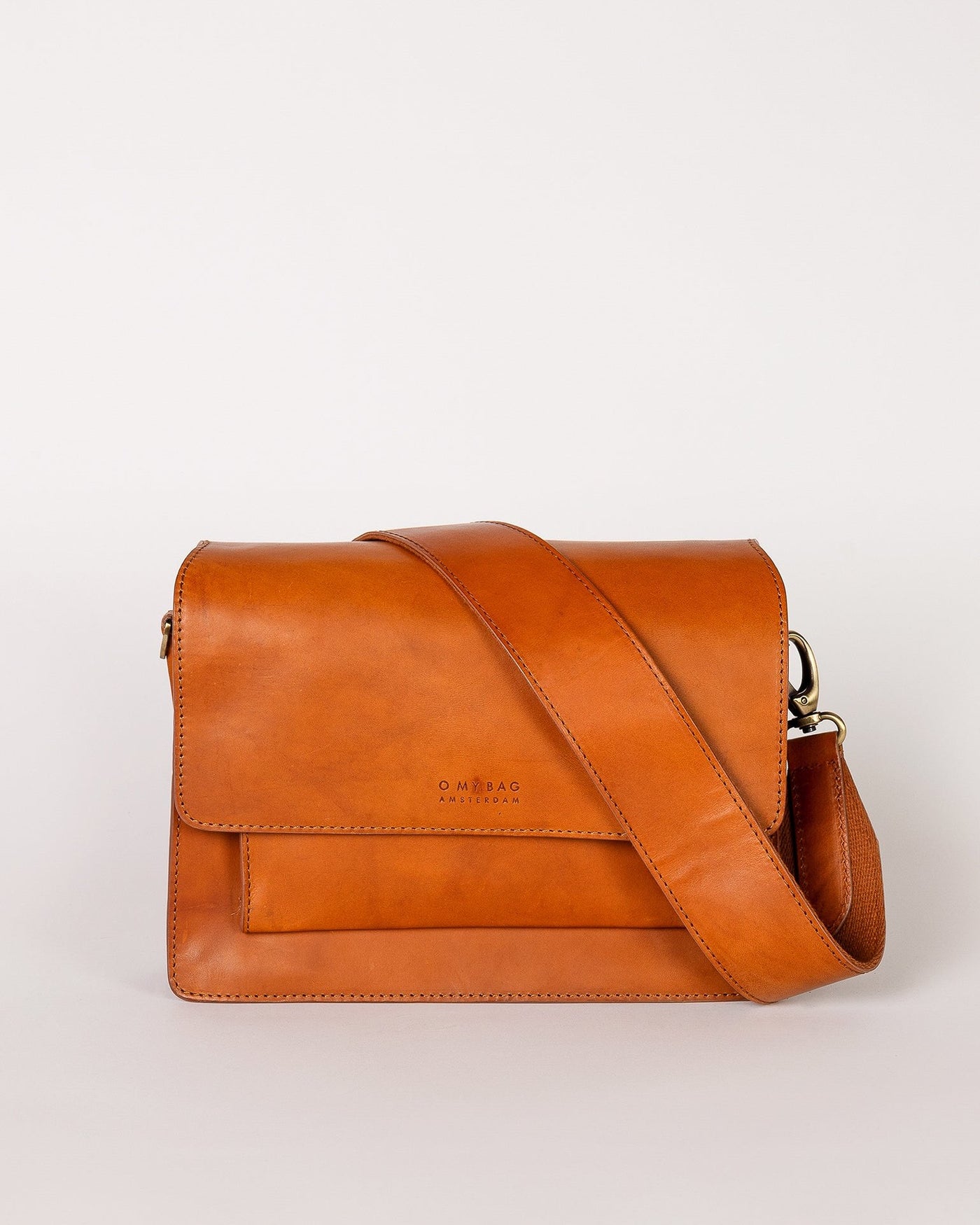 Sac bandoulière midi style accordéon - Harper Cognac