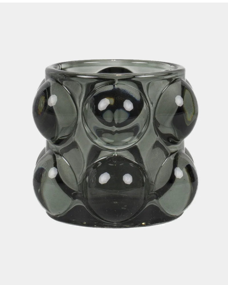 Bubbla Grey Tealight Holder 7cm