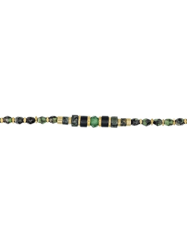 3-Wrap Necklace and Bracelet, DUNDEE - Kambala Jasper