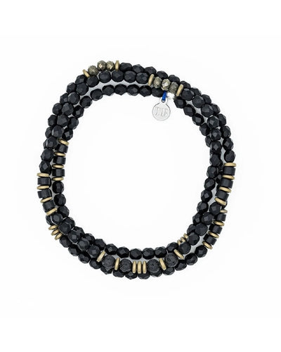 Men's 3-turn bracelet, GENTLEMAN - Panther 