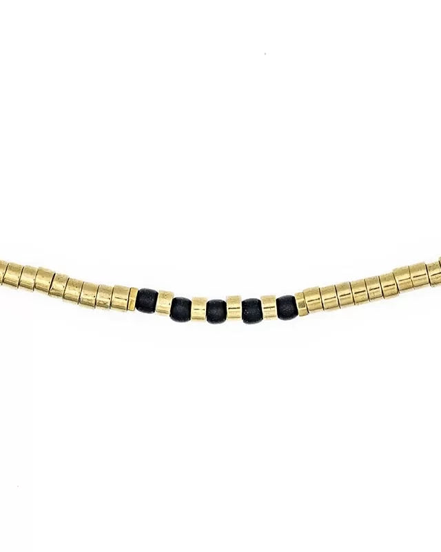 Collier et Bracelet 3 tours, TONI 3 - Hématite Gold