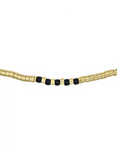 Collier et Bracelet 3 tours, TONI 3 - Hématite Gold