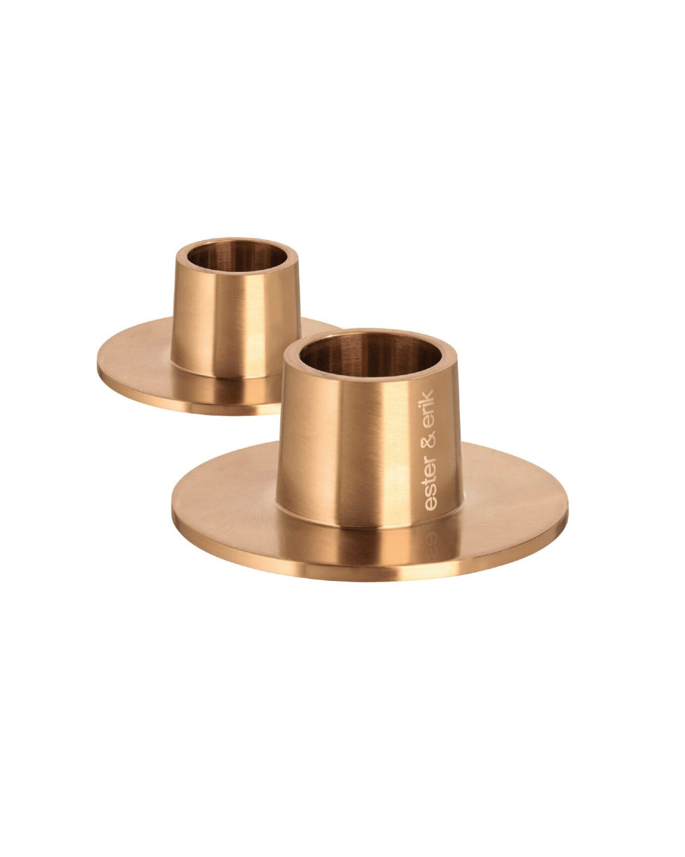 Rose Gold Matt Candle Holder - Medium