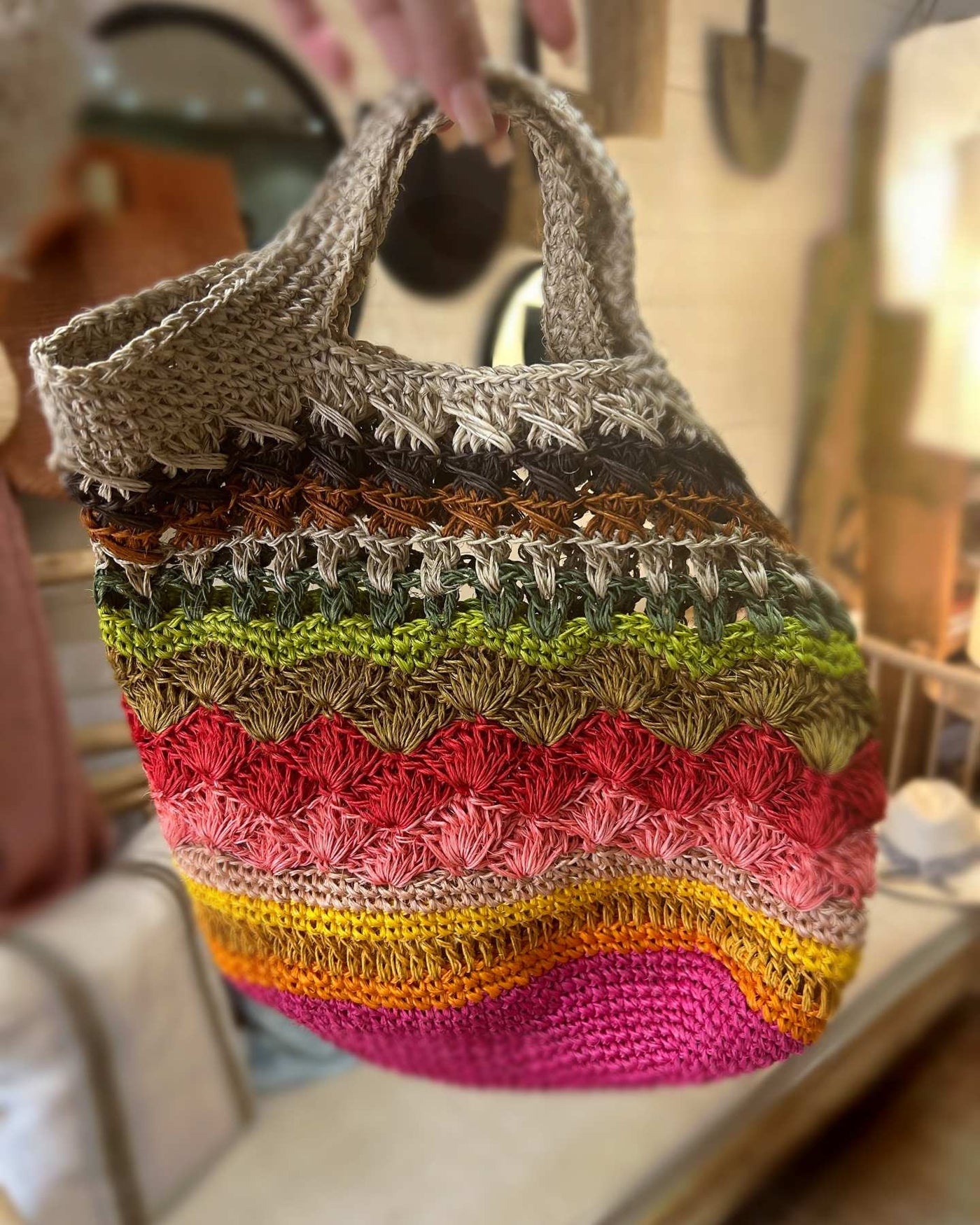 Sac à main en sisal Multicolores, Pao Artesana